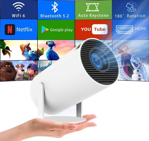 Ultra Bright 5000 Lumens Bluetooth Projector for Home, 4K Support ...